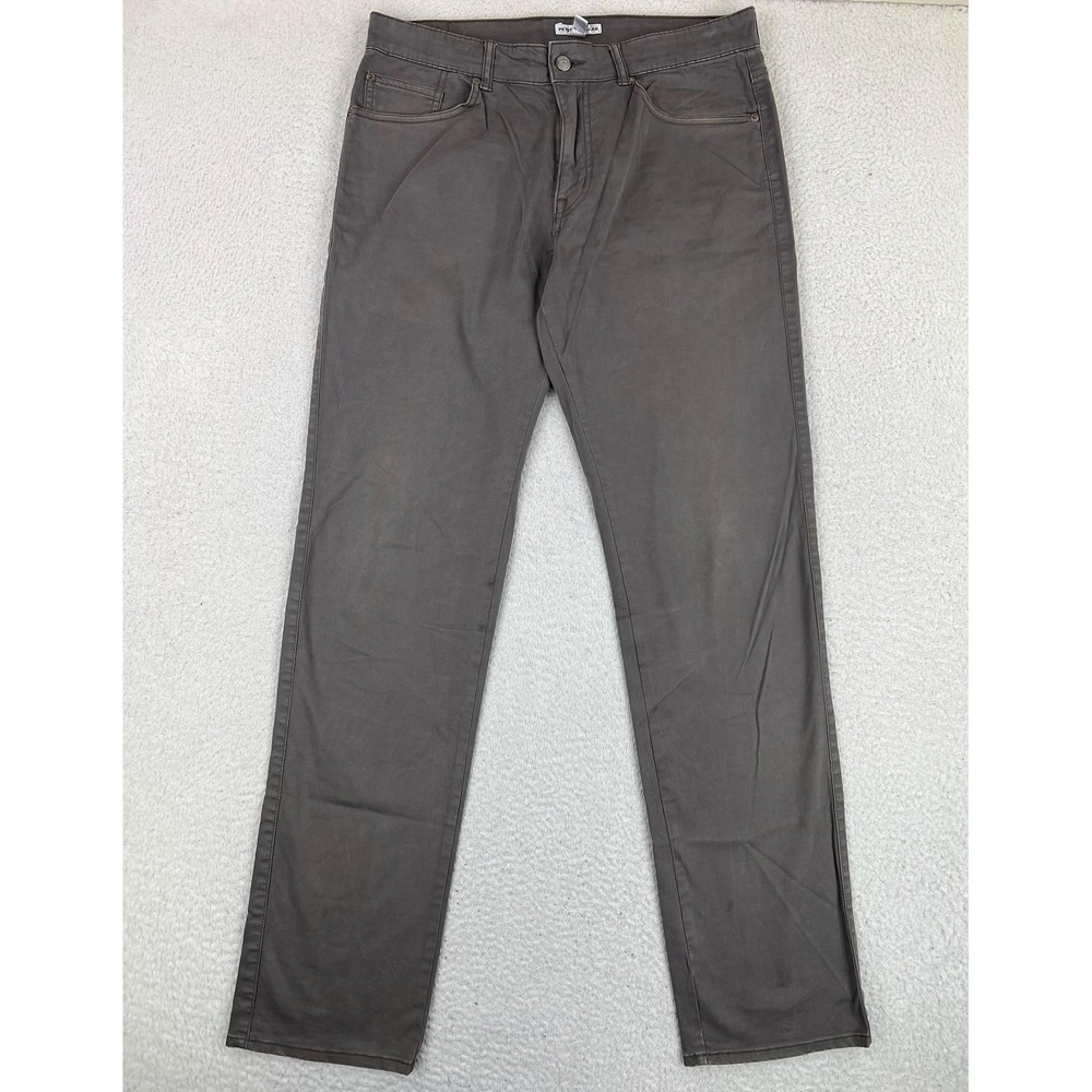 Peter Millar Mens 33x34 Gray Stretch Sateen 5-Pocket Jeans MF15B93